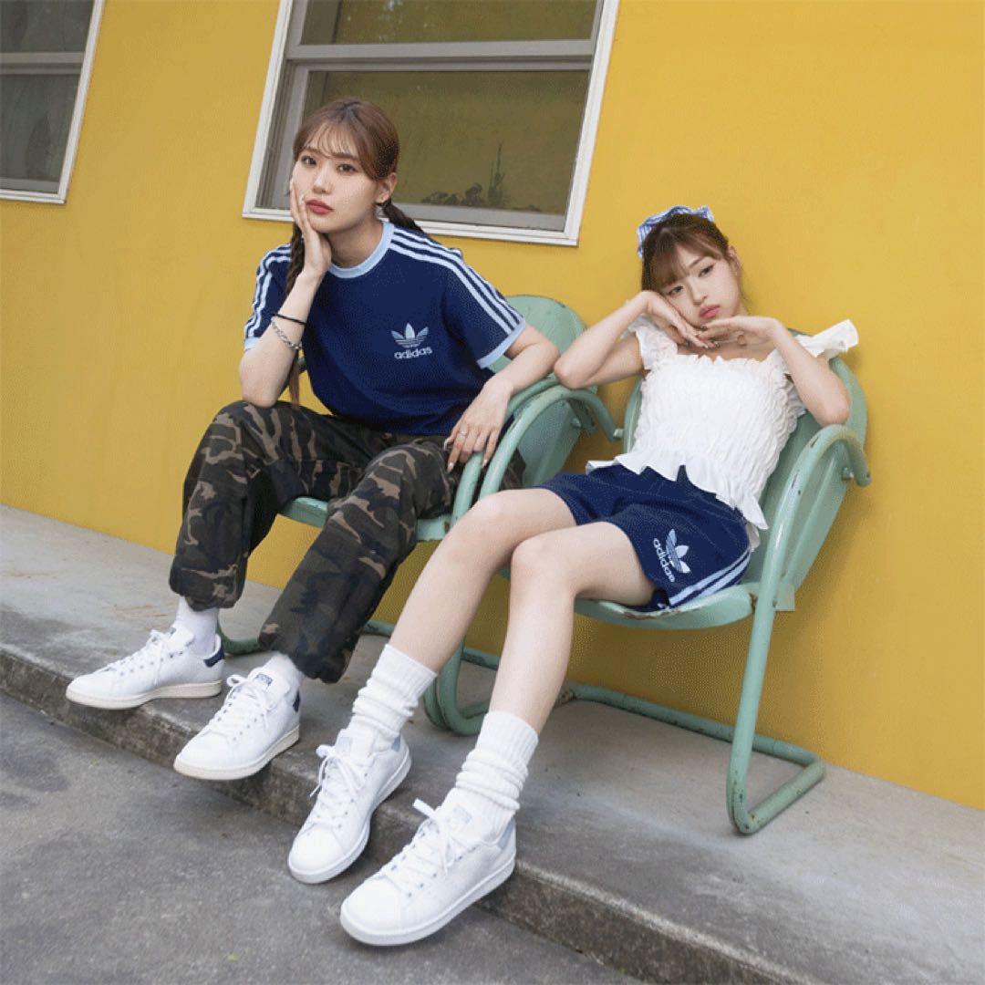 adidas アディダス テリー スリーストライプス 半袖Tシャツ パイル地 M