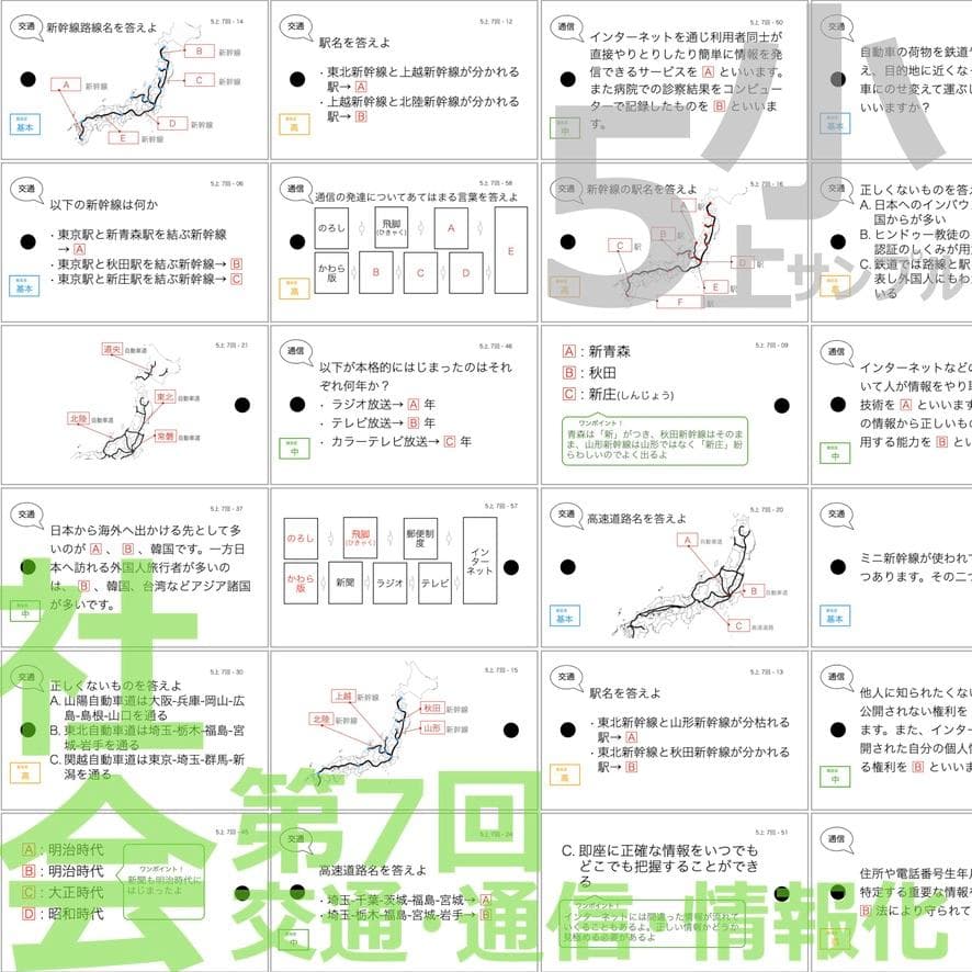 中学受験 暗記カード【5年上 理社国6-9回】 予習シリーズ 組み分け対策