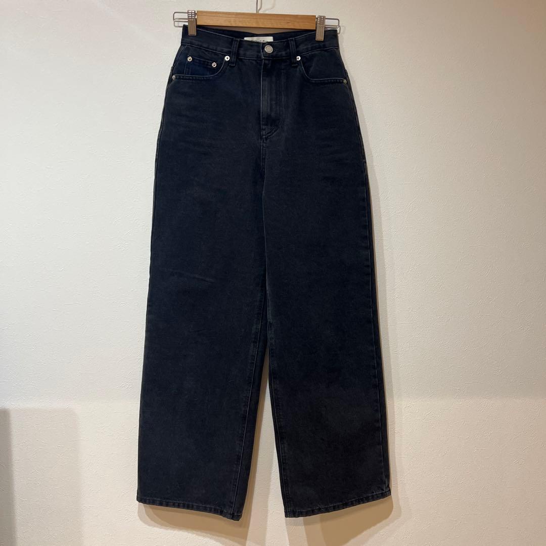Na.e ナエ Wide Loose Jeans Charcoal sサイズ