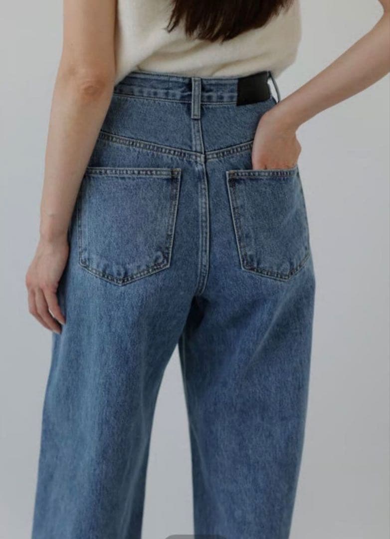 Na.e ナエ Wide Loose Jeans Charcoal sサイズ