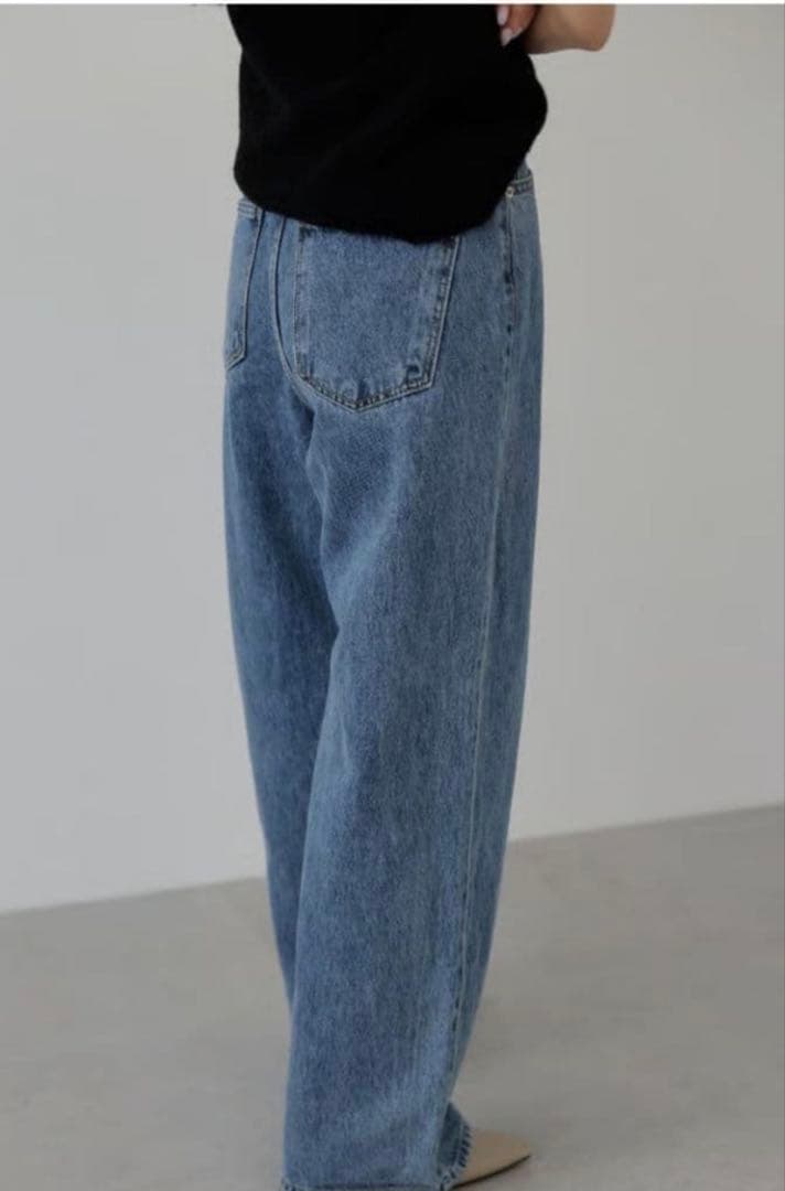 Na.e ナエ Wide Loose Jeans Charcoal sサイズ