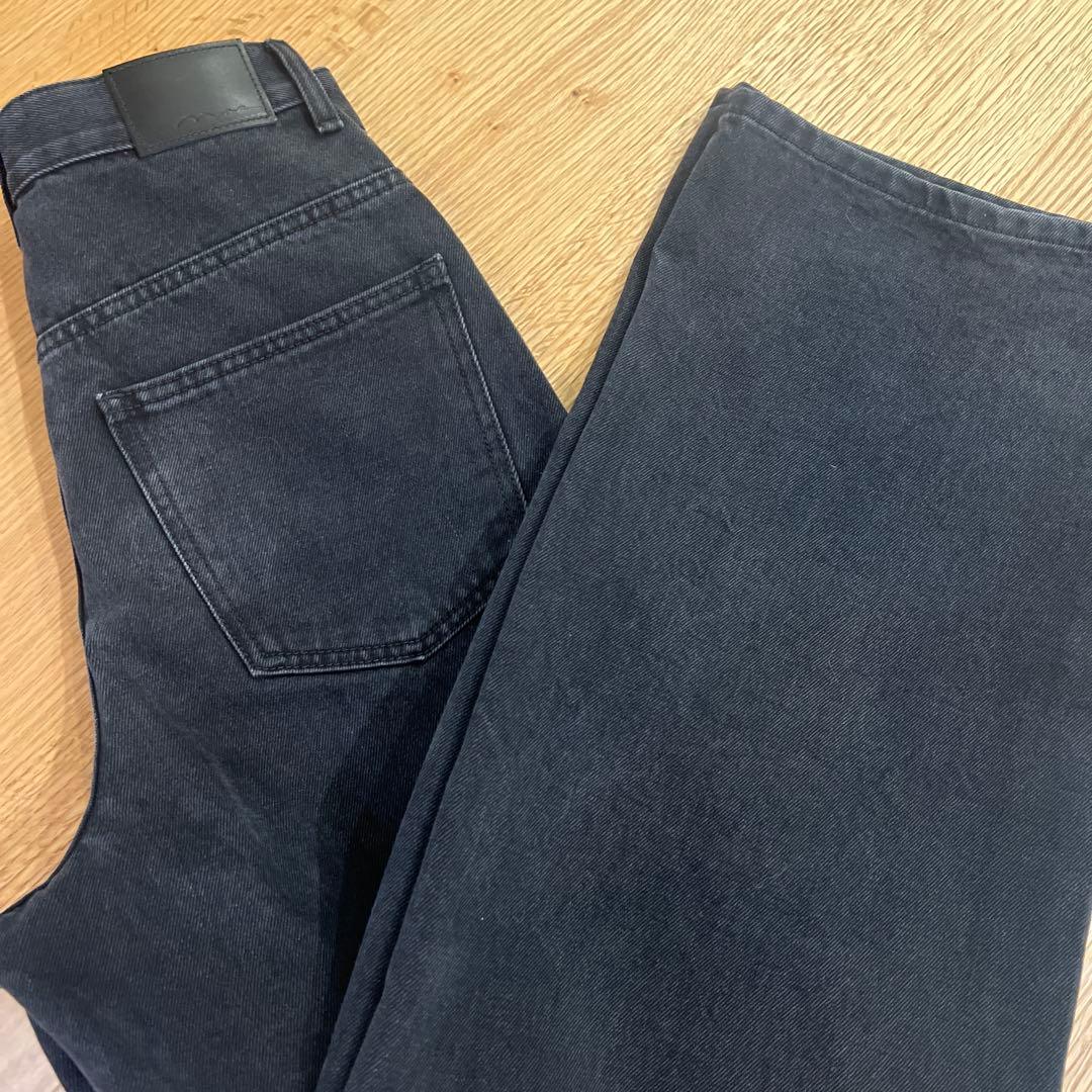 Na.e ナエ Wide Loose Jeans Charcoal sサイズ