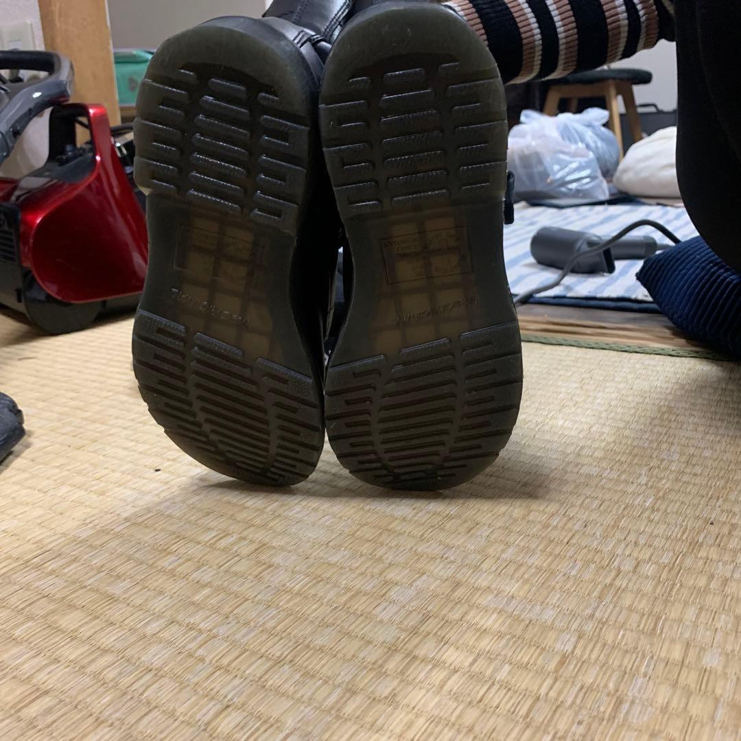 Dr.martinsブラックレザー ジッパーブーツ