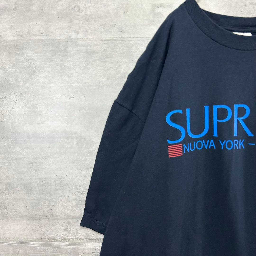 希少XL Supreme Nuova York 20FW ビッグロゴ　Tシャツ