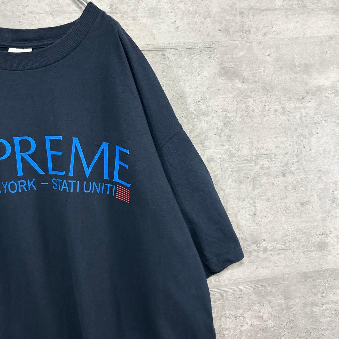 希少XL Supreme Nuova York 20FW ビッグロゴ　Tシャツ