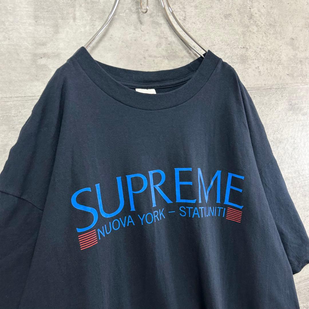 希少XL Supreme Nuova York 20FW ビッグロゴ　Tシャツ