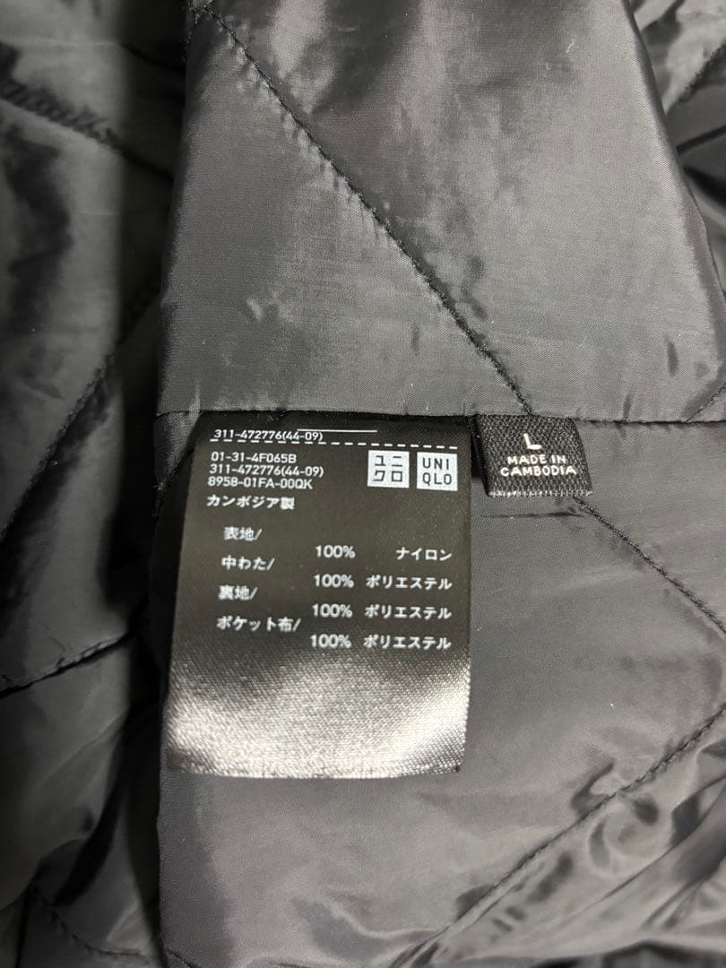 UNIQLO C フーデッドコート　ブラック　Lサイズ