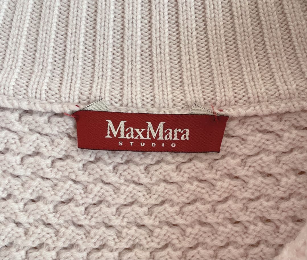 【美品】Max Mara STUDIO バージンウール100% ケーブル編ニット