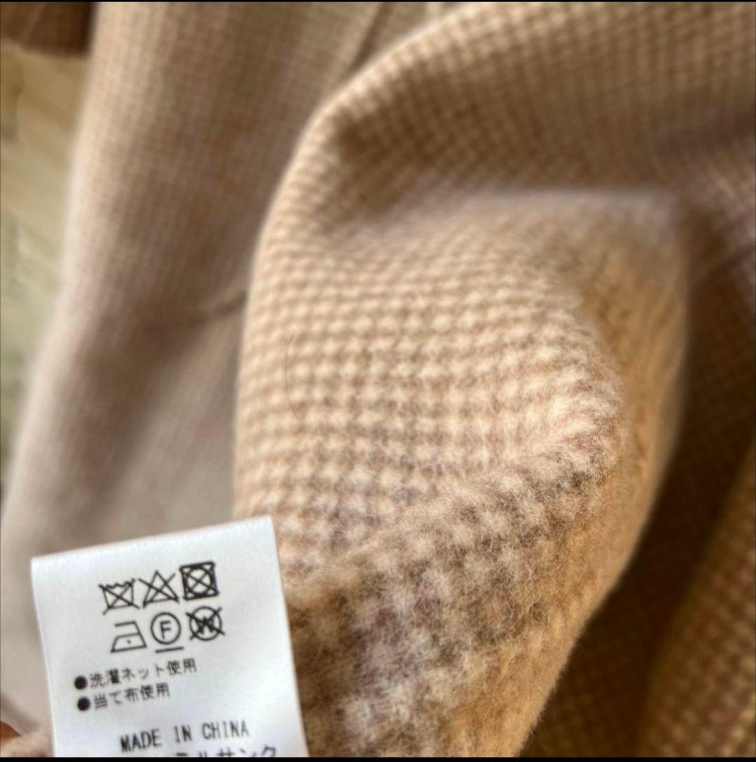 新品♡4.4万 Aga 上質 チェック ウールコート