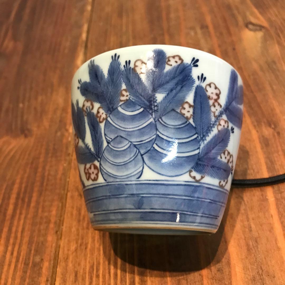美品　伊万里　鍋島焼　そば猪口　蛤　時代物　丁寧な絵柄が素敵な　落ち着いた色合い
