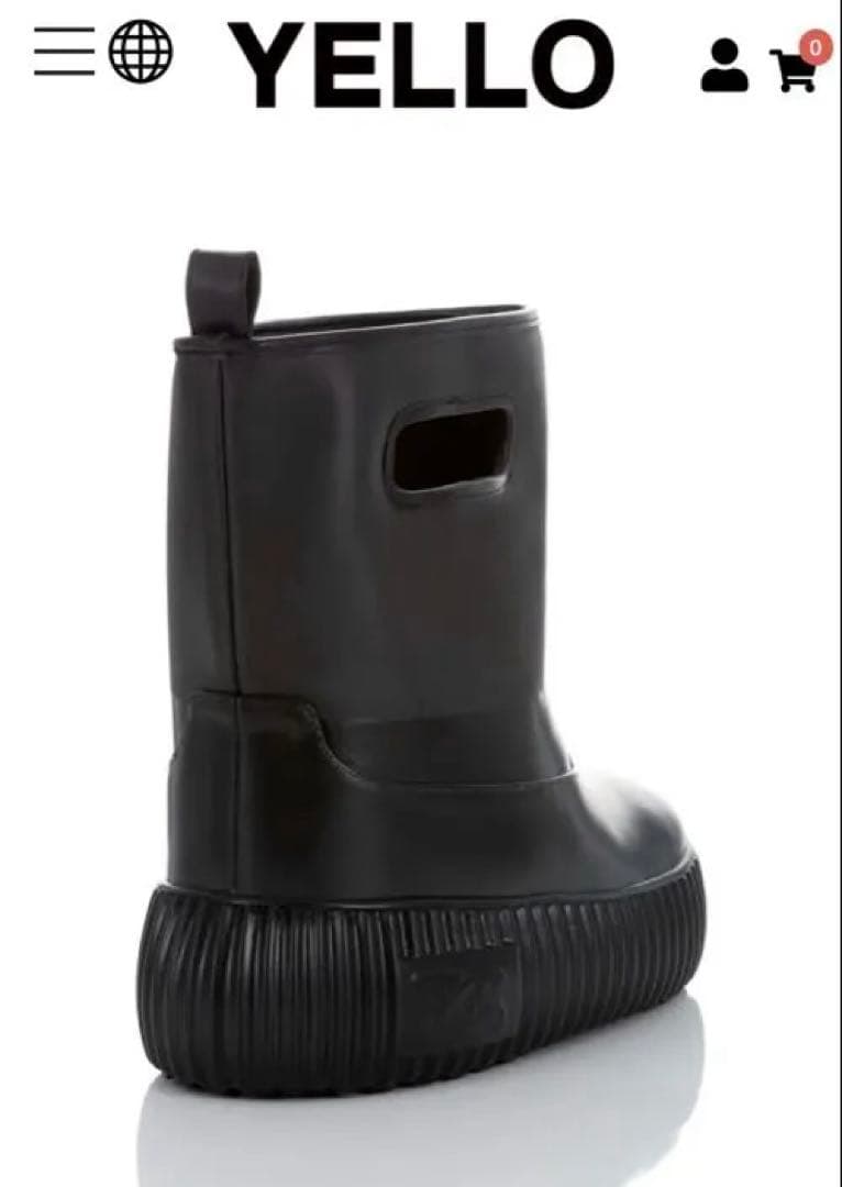 靴 JET BLACK SHORT BOOTS
