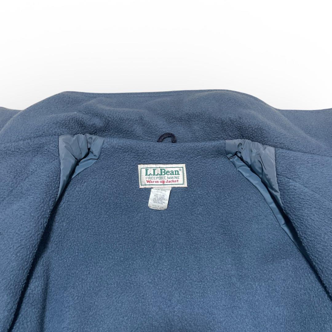 定番 80s USA製 L.L.Bean ウォームアップジャケット L 青