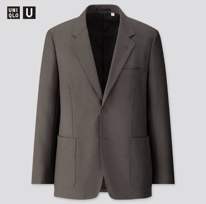 【セットアップ】UNIQLO U テーラードジャケット ダークグレー