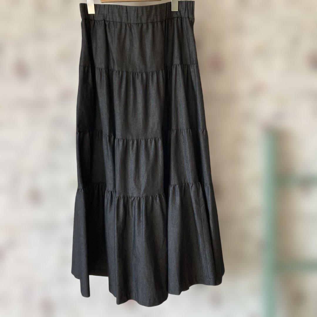 インゲボルグ ロングスカート　ティアードスカート