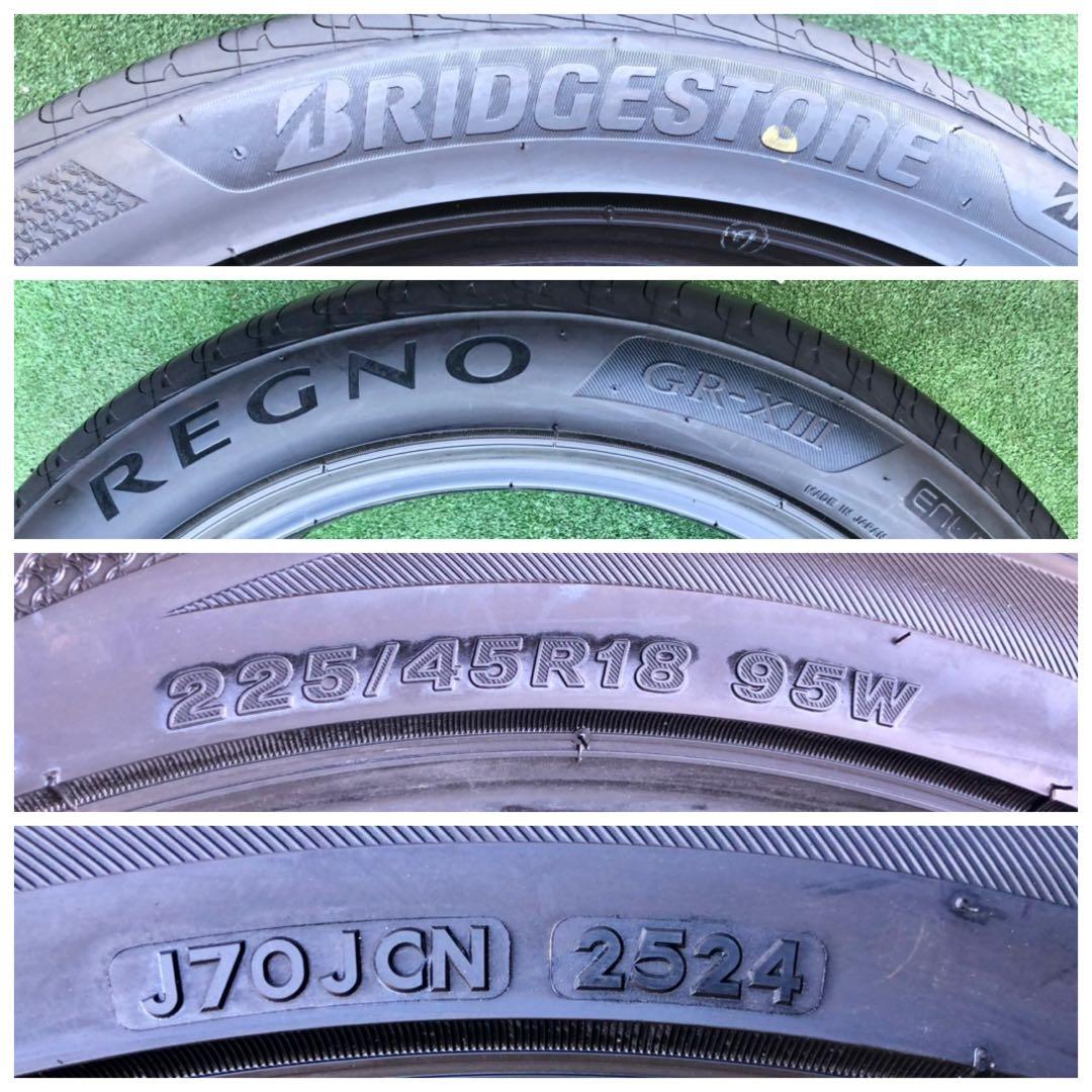 225/45 R18 BRIDGESTONE REGNO GR-XIII、4本