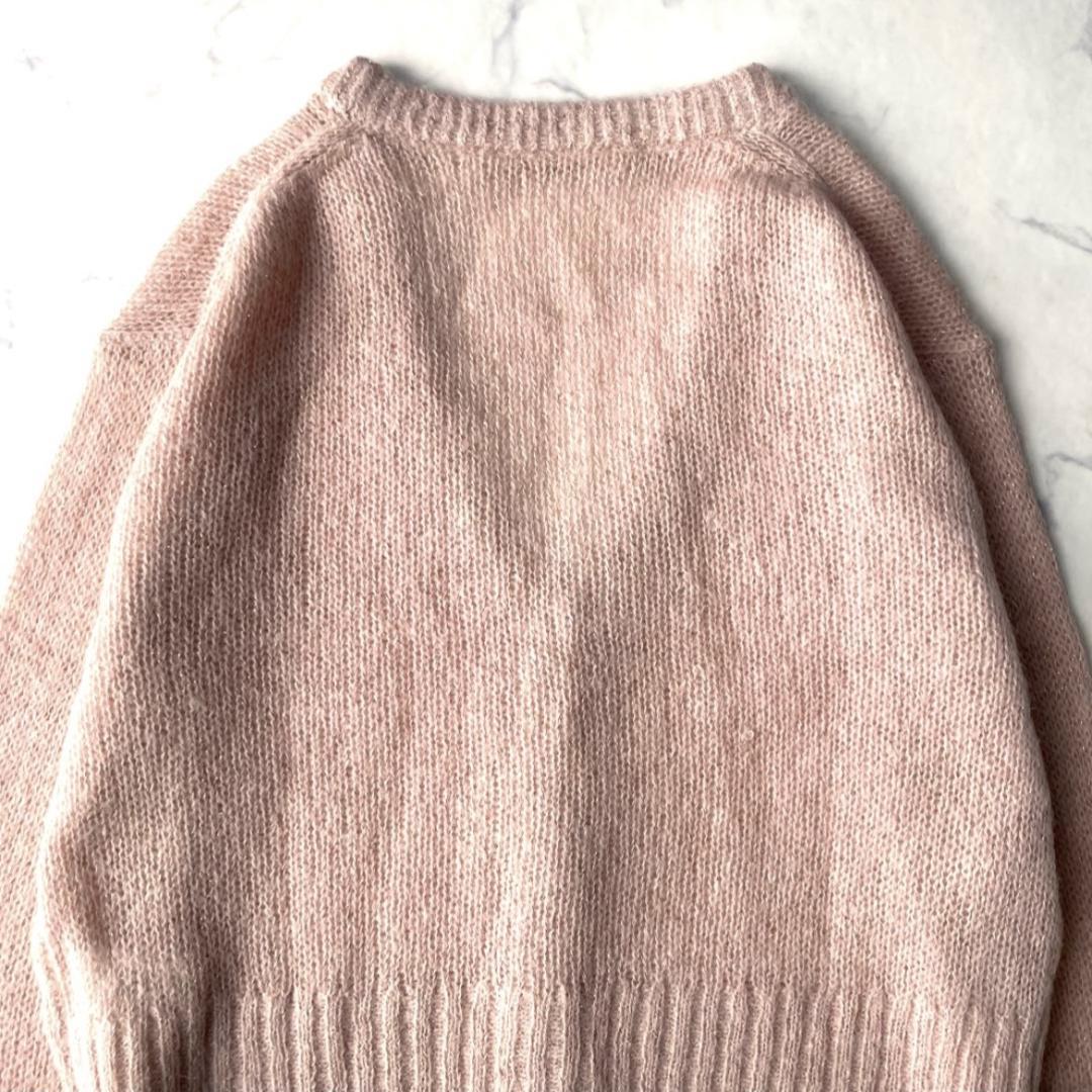 デミルクスビームス 24AW アルパカ ラメ Vネック カーディガン ピンク F