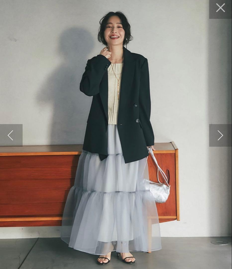 La Boutique BonBon シアーオーガンジーティアードスカート