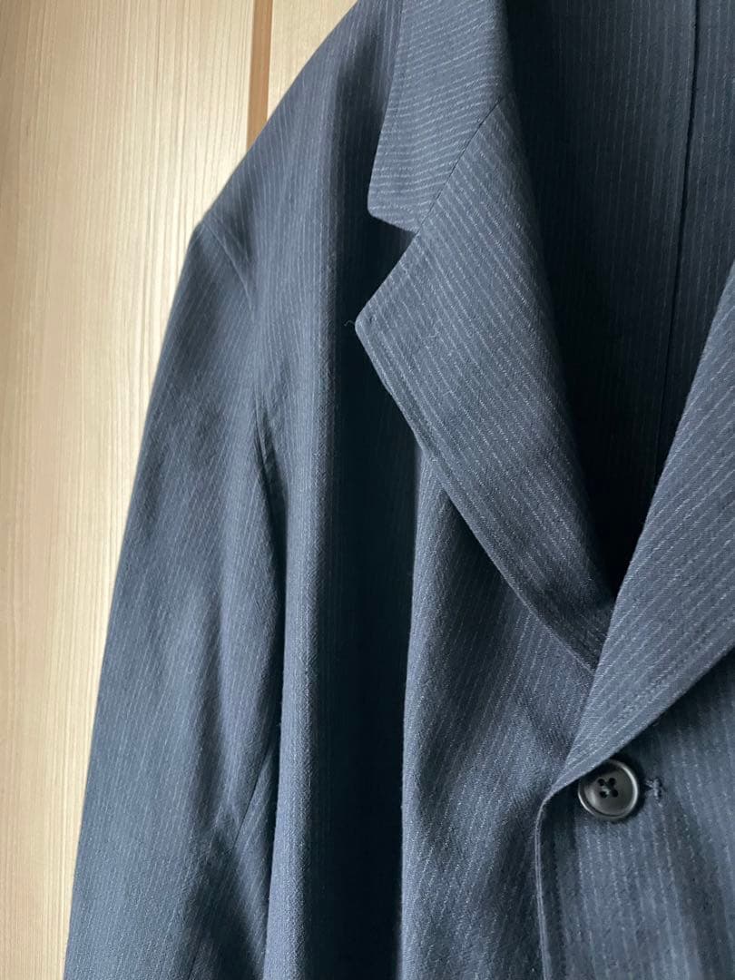 comoli 24ss ウールジャケット ストライプ