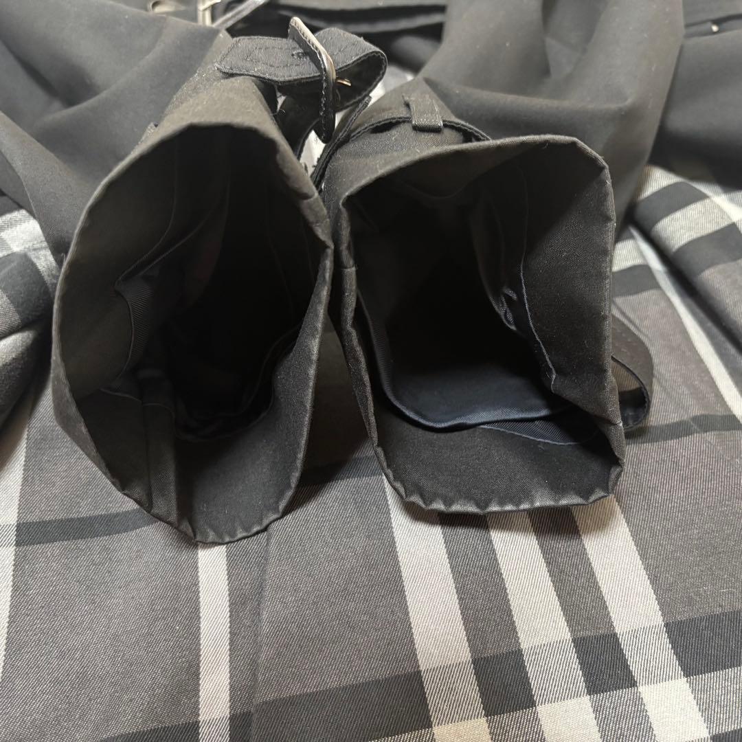 BURBERRY 黒 トレンチコート 50 L メガチェック 英国製 ベルト付