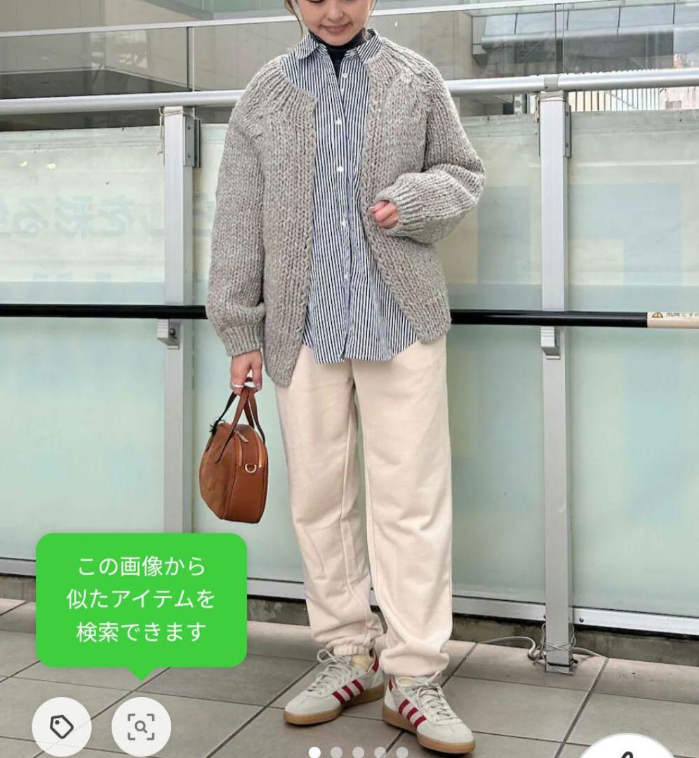 24AW かぐれ ペルー ローゲージ ニット カーディガン