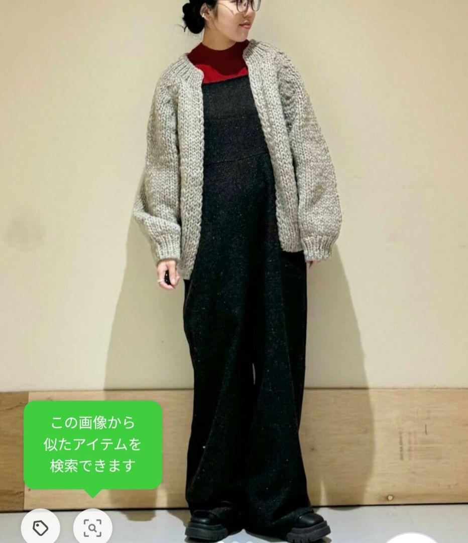 24AW かぐれ ペルー ローゲージ ニット カーディガン