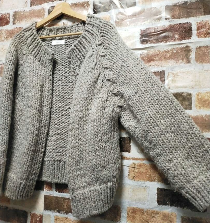 24AW かぐれ ペルー ローゲージ ニット カーディガン