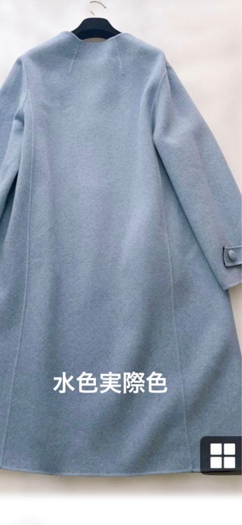 美品✨東京ソワ－ル ダブルフェイス　ノ－カラ－リバ－コ－ト　リバ－シブル　 Ｌ