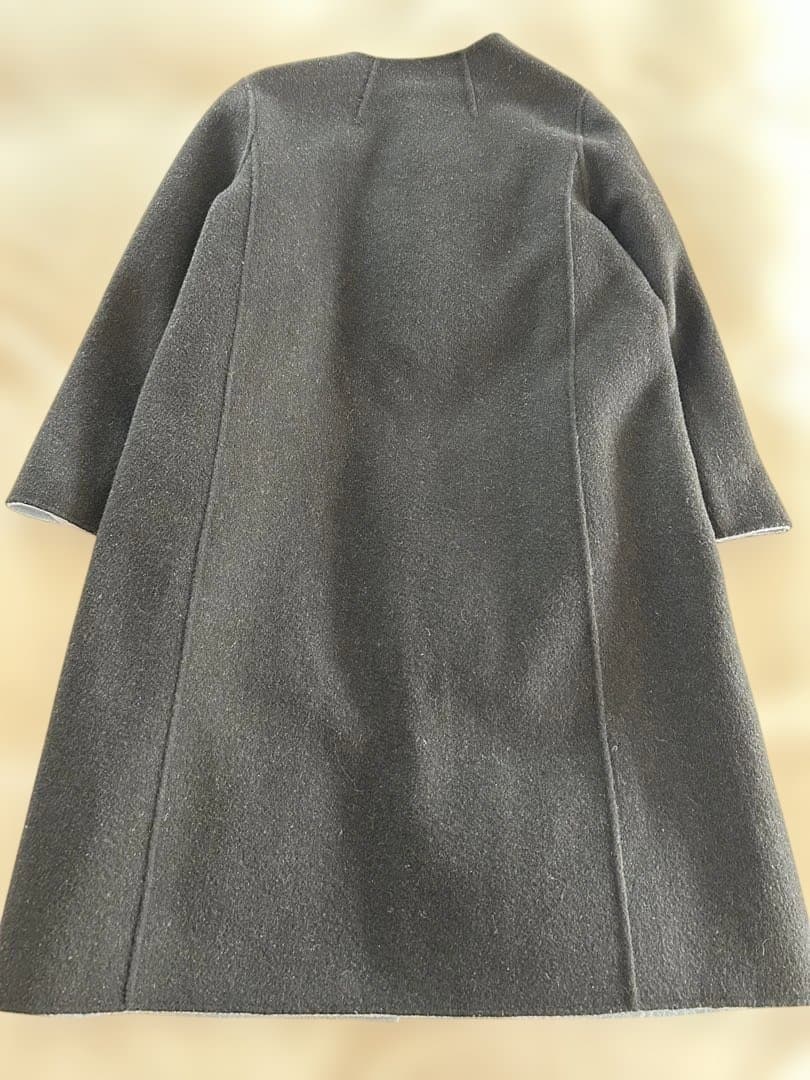 美品✨東京ソワ－ル ダブルフェイス　ノ－カラ－リバ－コ－ト　リバ－シブル　 Ｌ