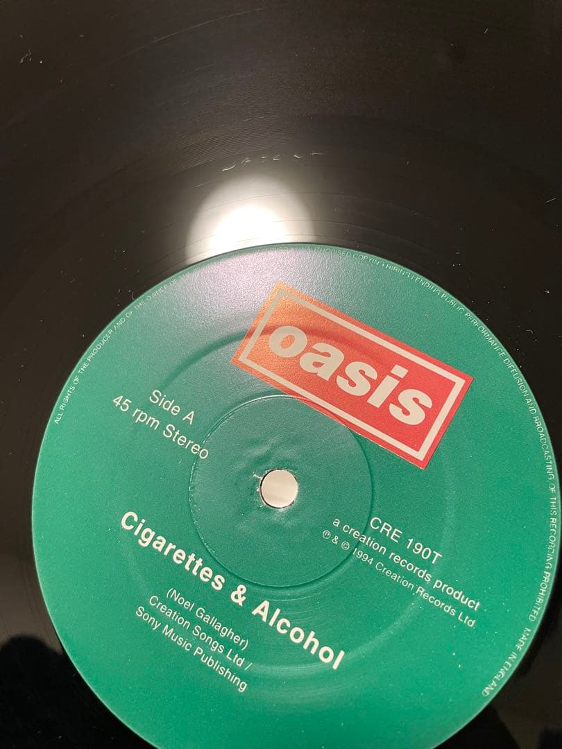 Oasis Cigarettes&Alcohol 12inch UKオリジナル