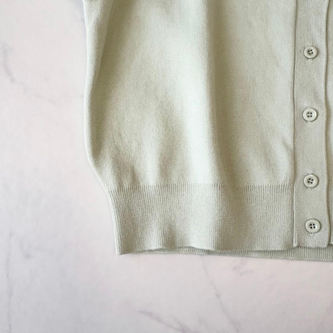 CABaN キャバン コットン カシミヤ カーディガン ライトグリーン 極美品