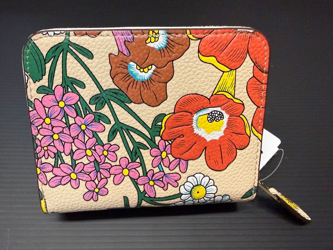 coach 花柄 二つ折り財布