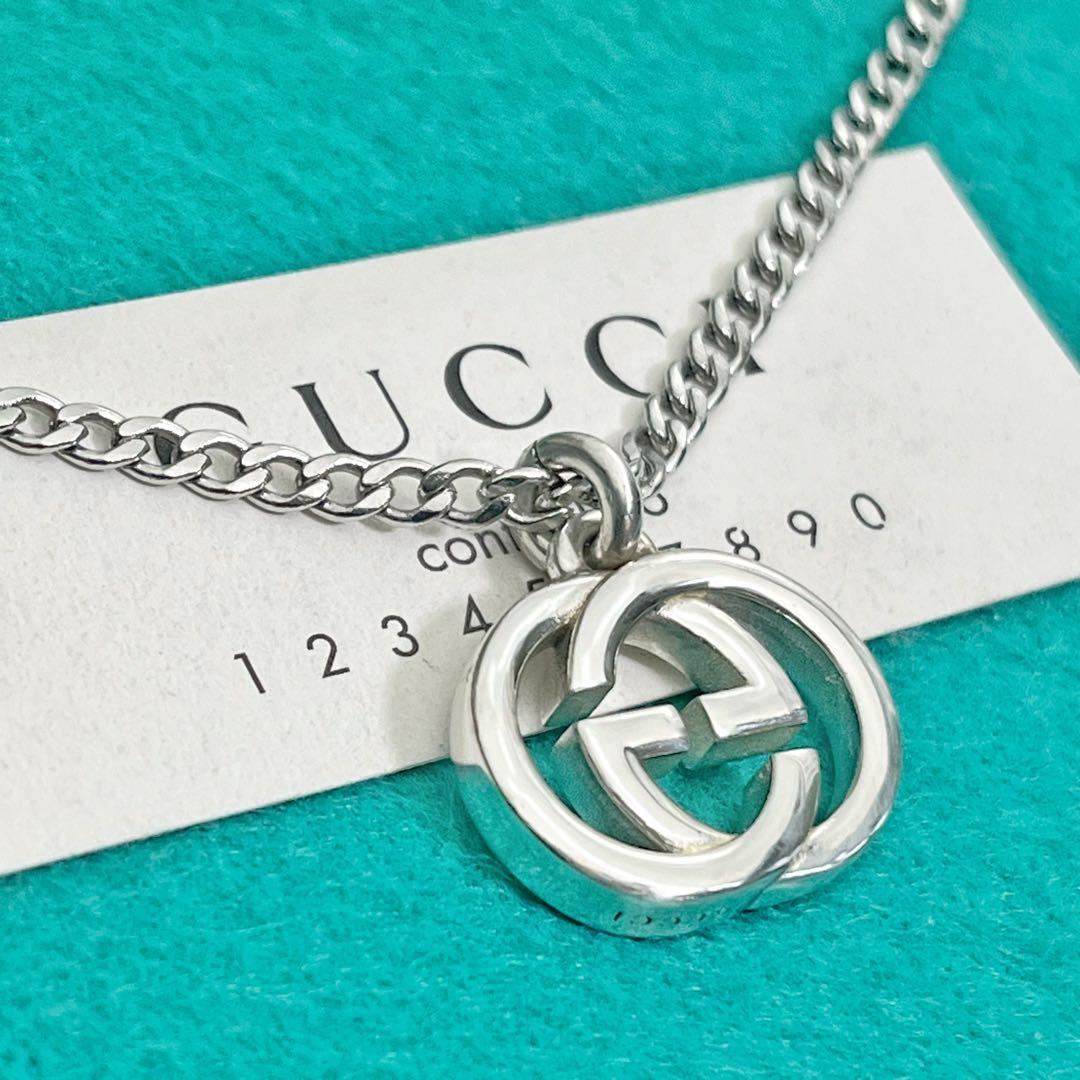 美品　GUCCI インターロッキングペンダントS