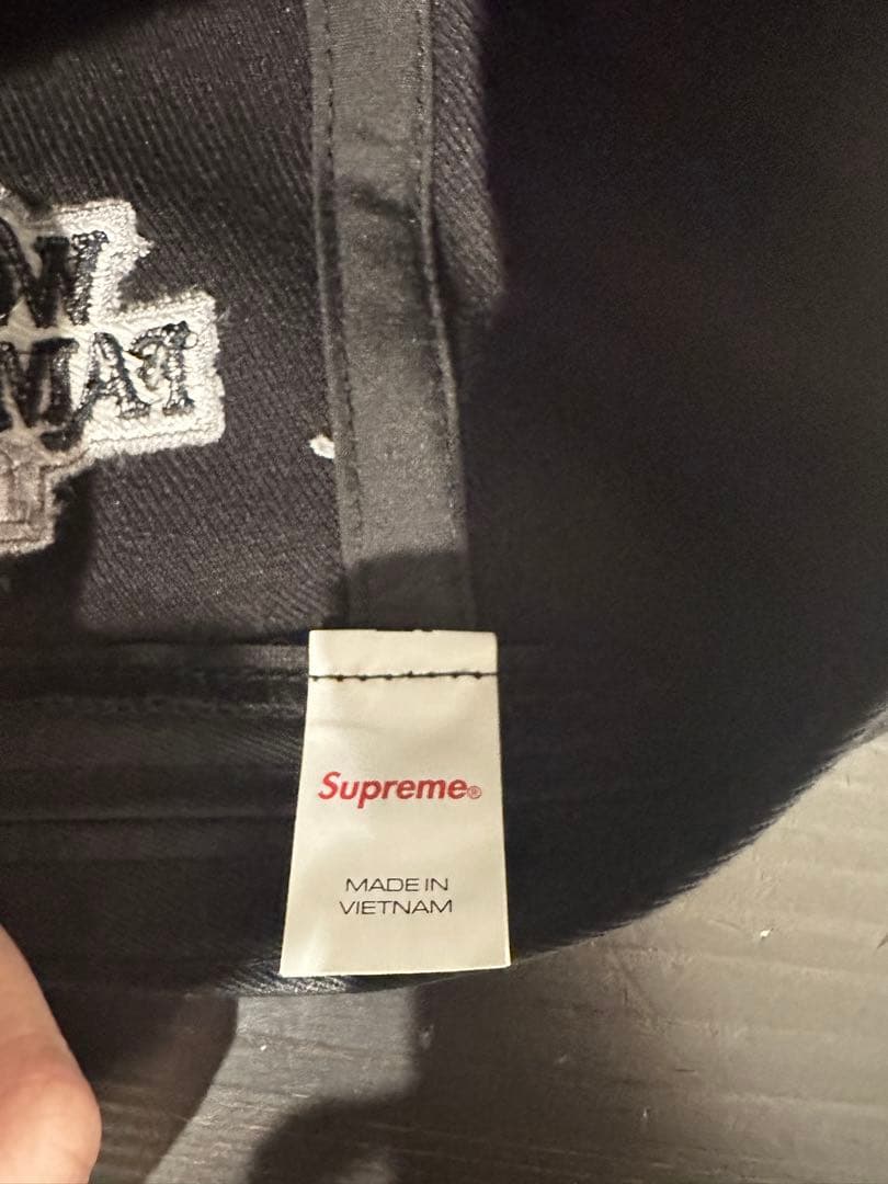 Supreme Sロゴ キャップ 黒
