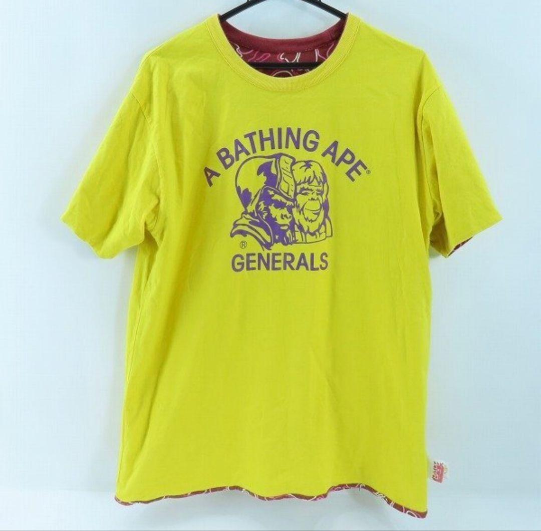 A BATHING APE/ サルカモ/ロゴ リバーシブル Tシャツ
