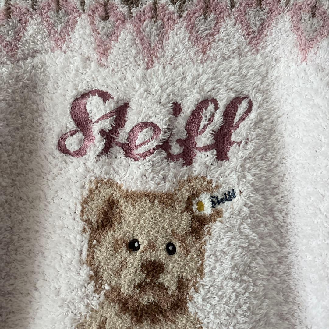 ジェラートピケ　Steiff シュタイフ　コラボ　カーディガン　ピンク　ベア
