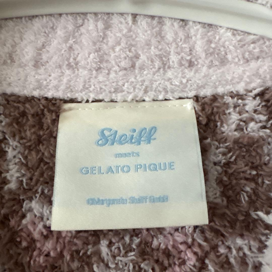 ジェラートピケ　Steiff シュタイフ　コラボ　カーディガン　ピンク　ベア