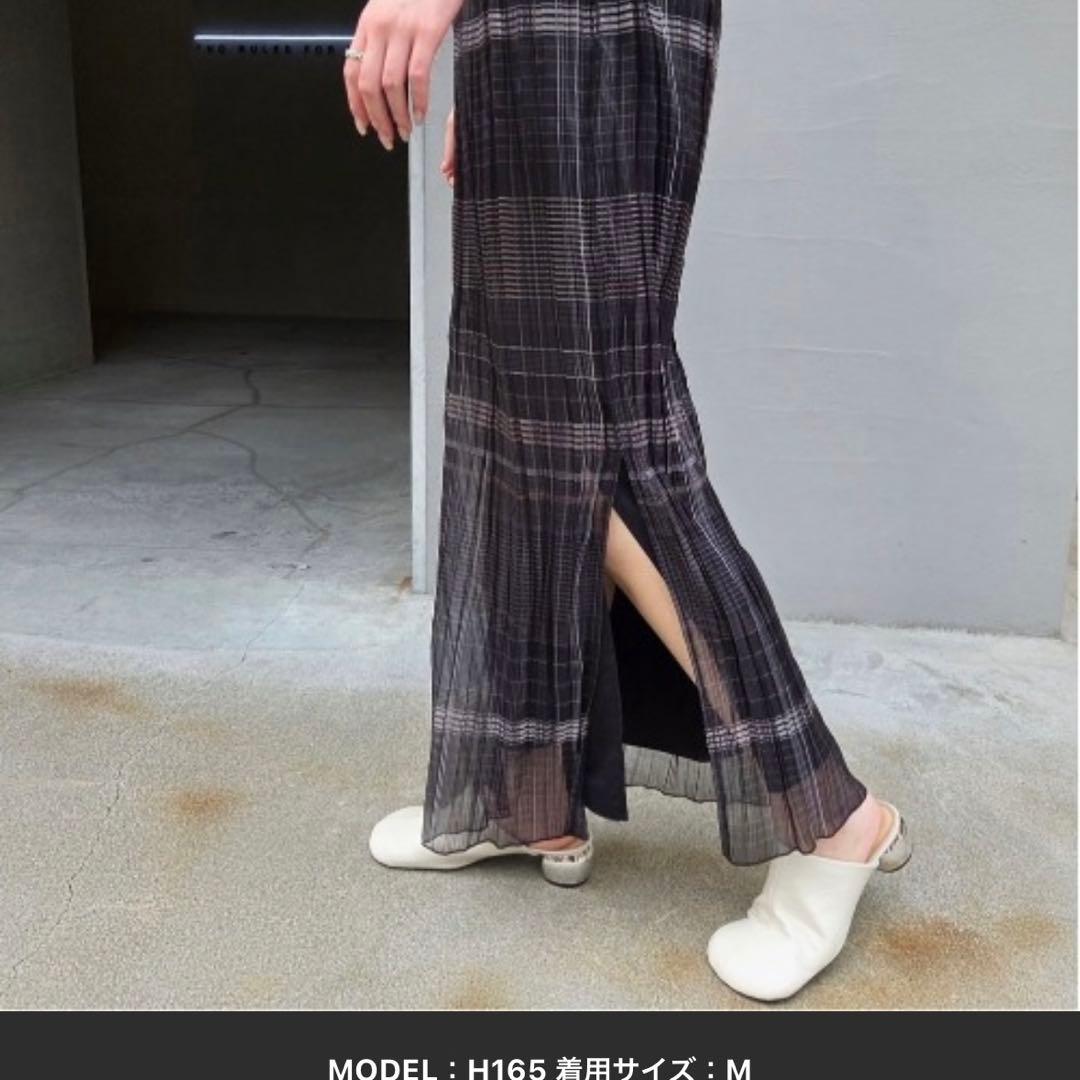 スカート ameri vintage MEDI STRAIN CHECK SKIRT