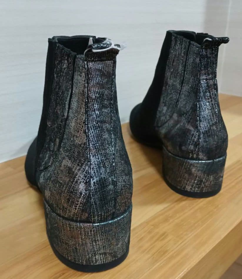 Think！ブラック サイドゴアブーツ スエード23.5cm
