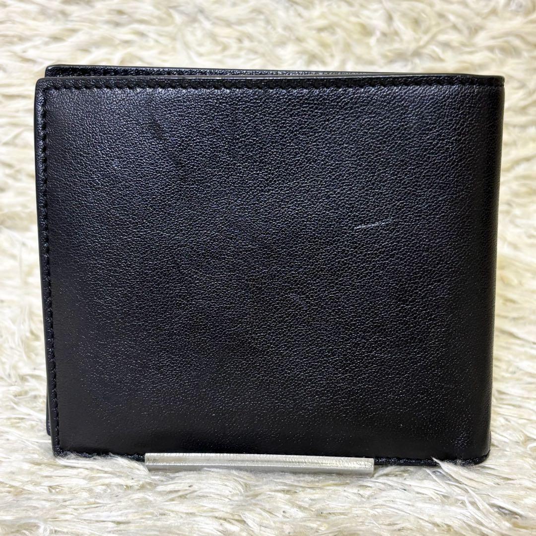 希少【美品】サンローラン 二つ折り財布 スタッズ ペイズリー ブラック 黒