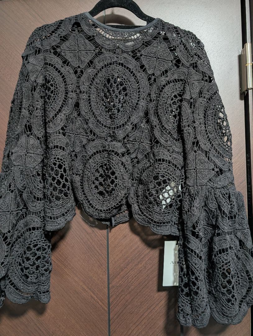 AMERI新品タグ付きMEDI 2WAY BIG LACE カーデ