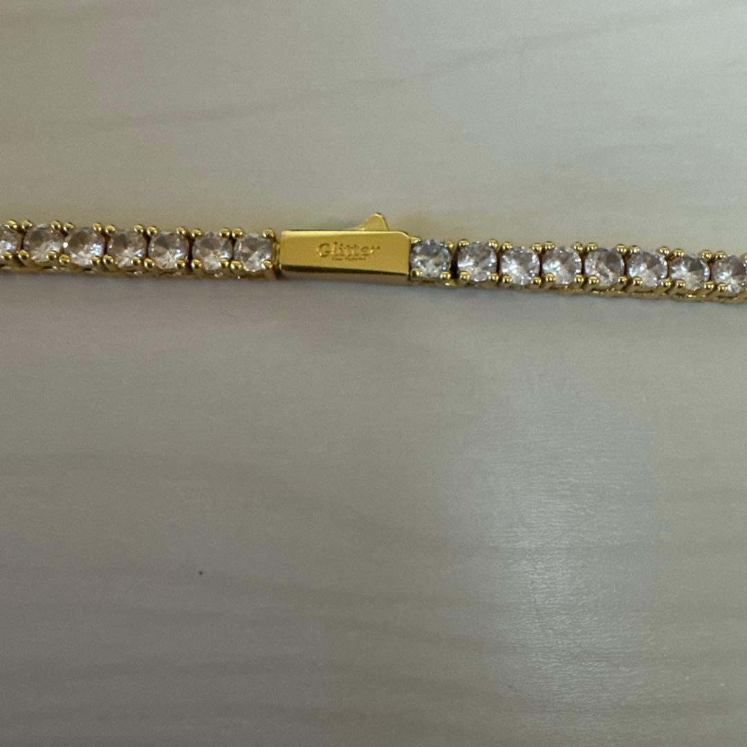 glitter クロス ネックレス ゴールド