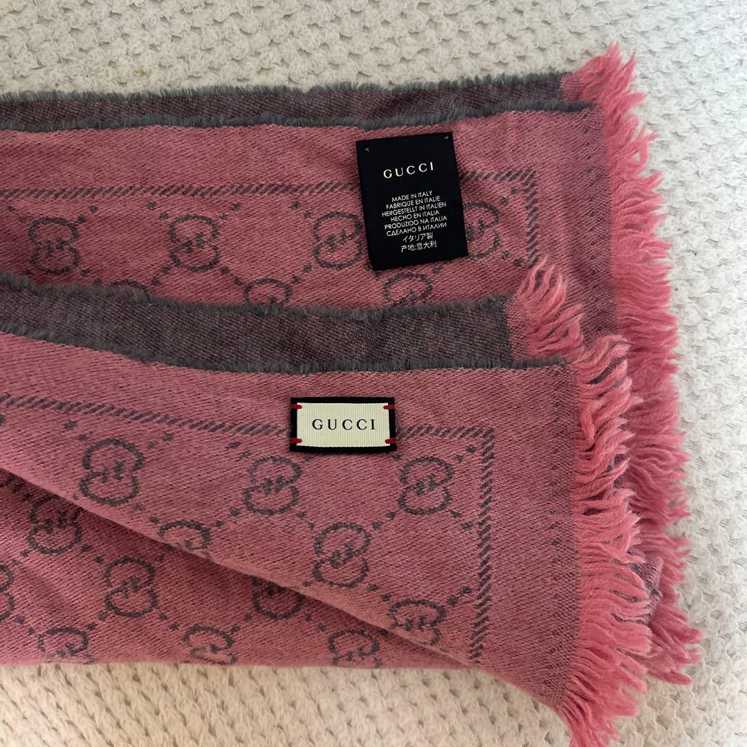 GUCCI ピンク GGパターン ストール
