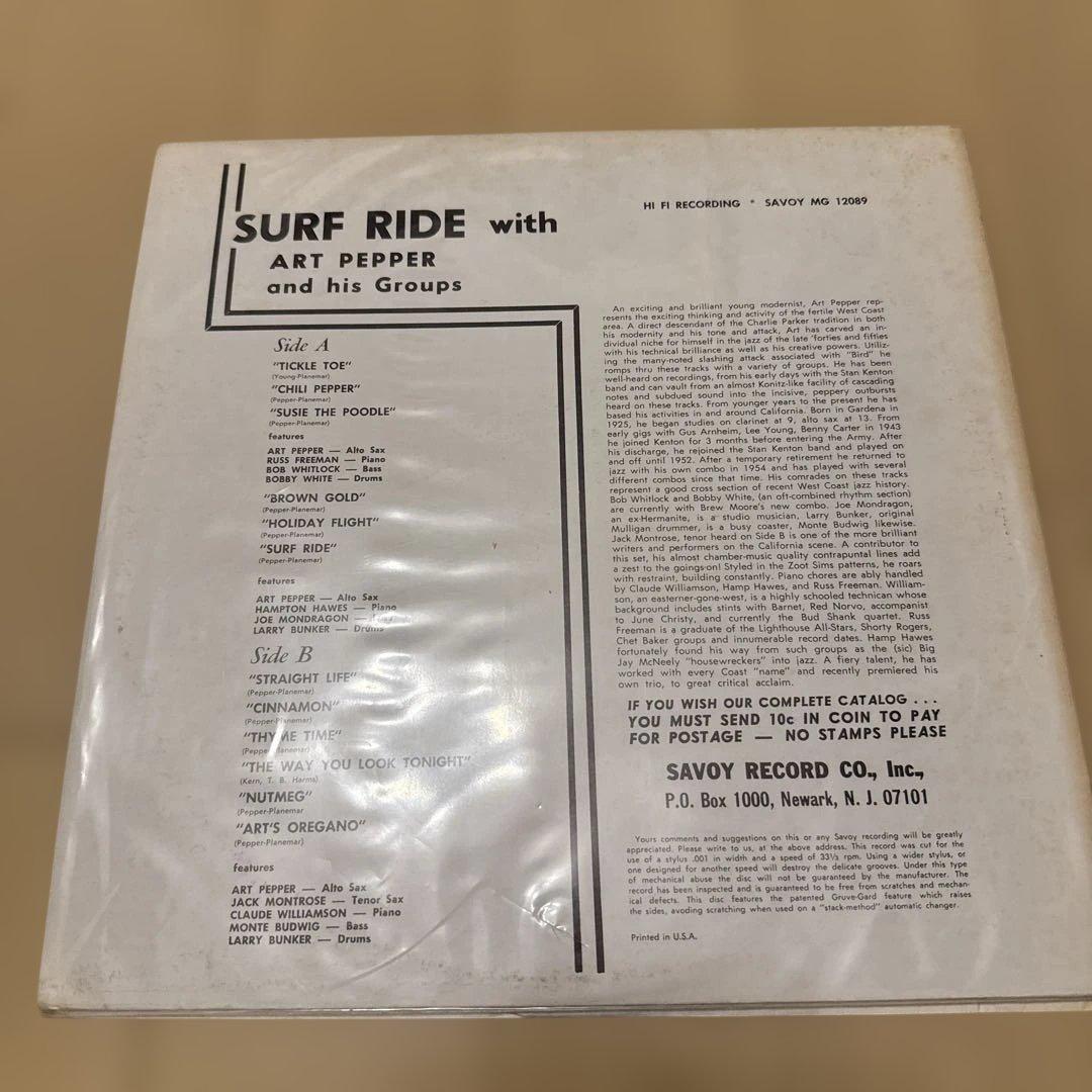 SURF RIDE/Art Pepper マルーンラベル RVG刻印