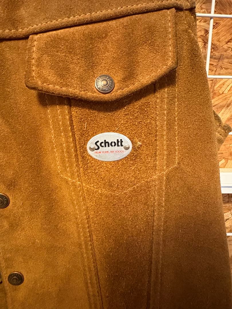SCHOTT ショット \"ヴィンテージスエードレザーベスト\" U.S.MADE