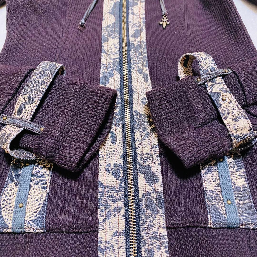 オッズクローチェ　ひざ丈ワンピース　F 切替デザイン　フロントジップ　ゴシック
