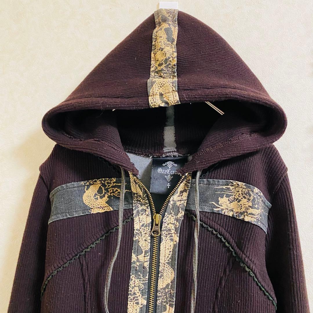 オッズクローチェ　ひざ丈ワンピース　F 切替デザイン　フロントジップ　ゴシック