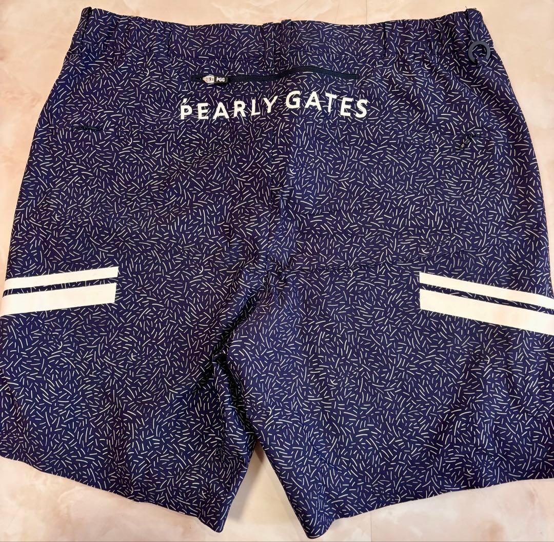PGG PEARLY GATES パターン入りパンツ ネイビー