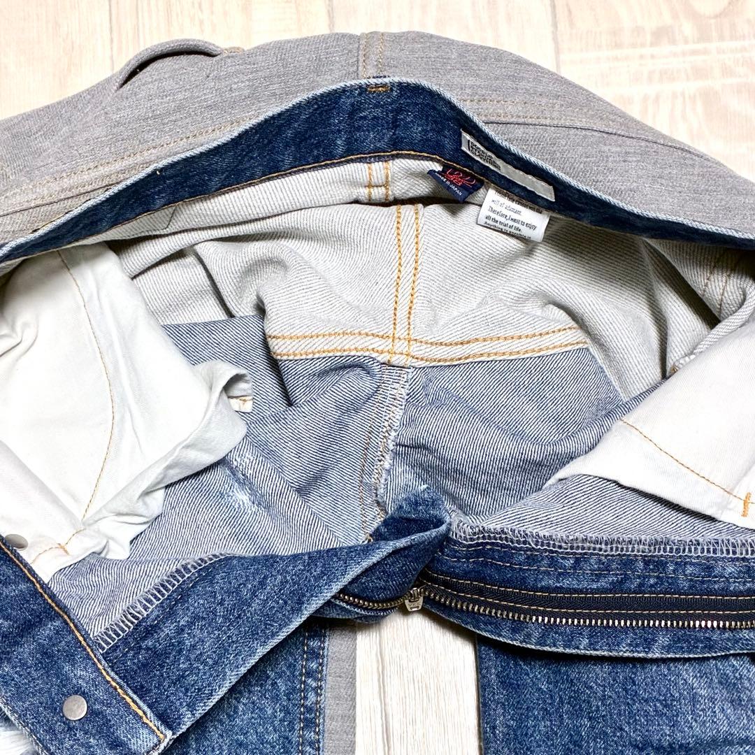 DOUBLE STANDARD CLOTHING ニットドッキングデニムパンツ