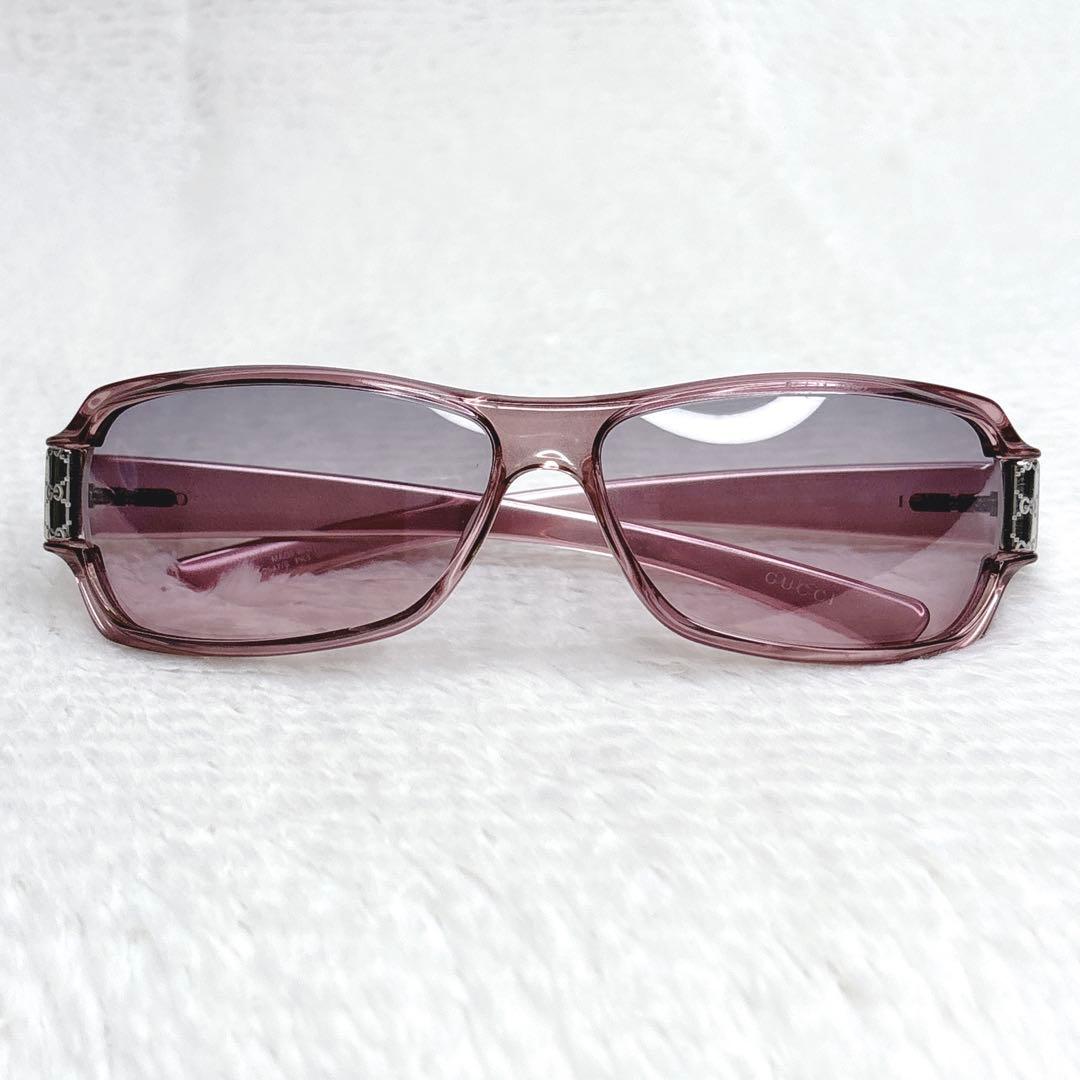小物 GUCCI Sunglasses Pink Clear Frame GGLogo