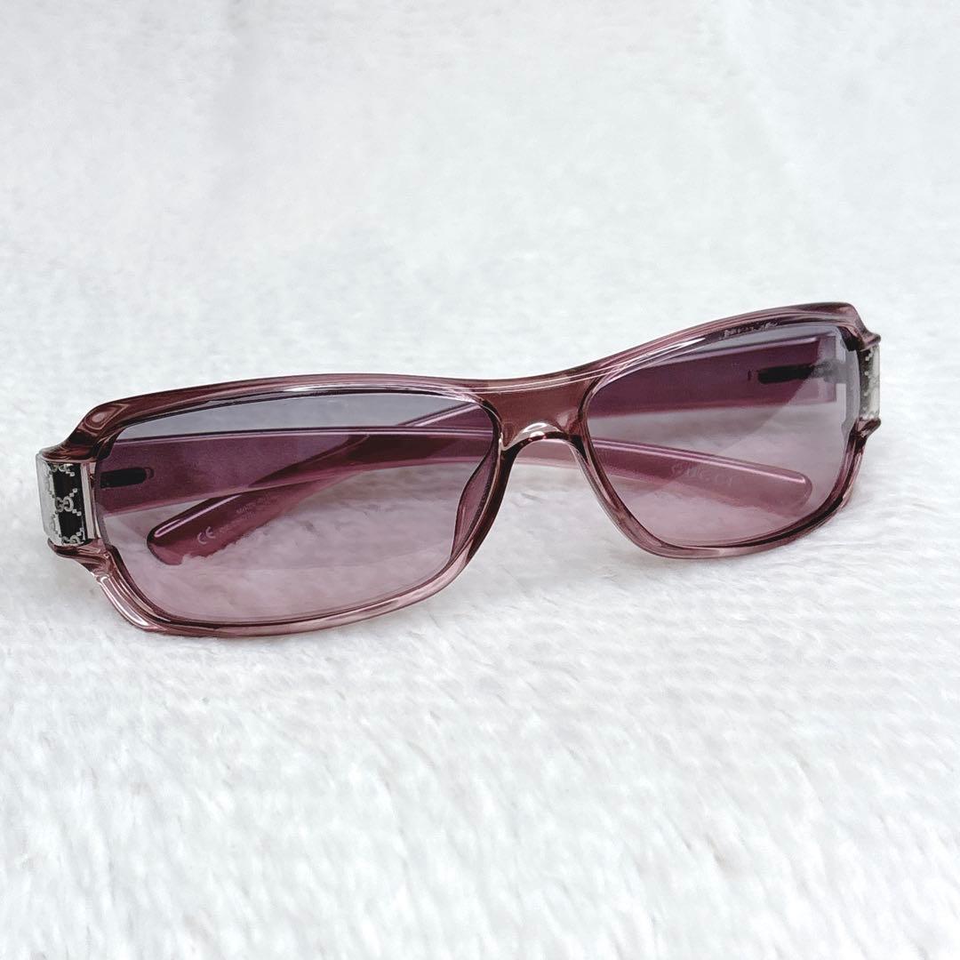 小物 GUCCI Sunglasses Pink Clear Frame GGLogo